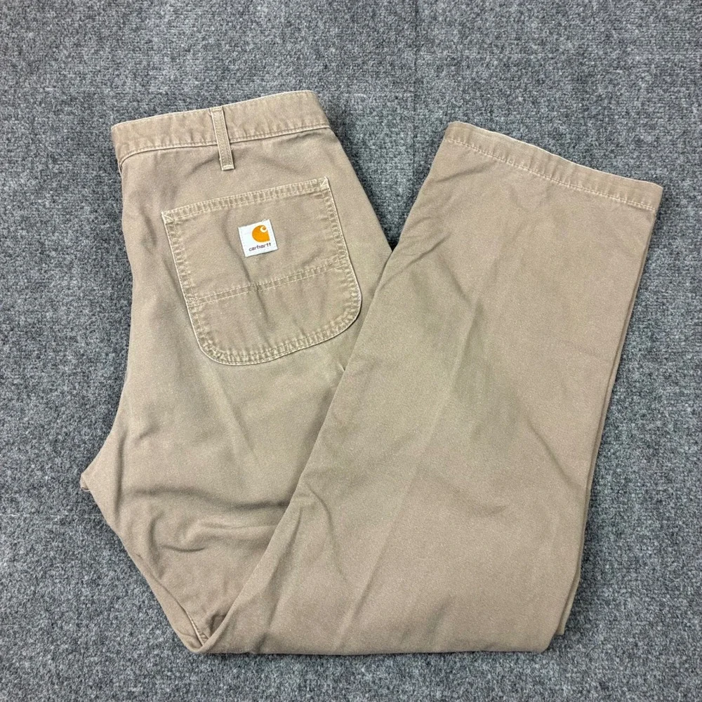Carhartt B299 MUS Relaxed Fit Canvas Work Pants Mushroom Tan Mens Size 36x32